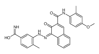 4-[(5-carbamoyl-o-tolyl)azo]-3-hydroxy-2'-methyl-2-naphth-p-anisidide structure