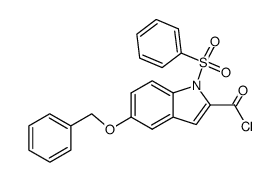 5-benzyloxy-1-phenylsulfonyl-1H-2-indolecarboxylic acid chloride Structure