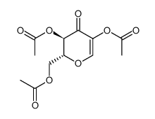 (+)-(2R,3R)-3,5-Bis(acetoxy)-2-(acetoxymethyl)-2,3-dihydro-4H-pyran-4-one结构式
