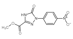 methyl 2-(4-nitrophenyl)-3-oxo-1H-1,2,4-triazole-5-carboxylate Structure