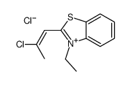 2-(2-chloroprop-1-enyl)-3-ethyl-1,3-benzothiazol-3-ium,chloride Structure