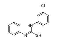 N-(3-氯苯基)-N-苯基-硫脲结构式