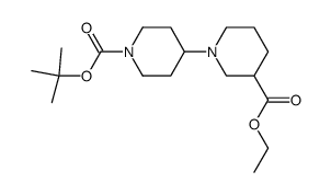 [1,4']Bipiperidinyl-3,1'-dicarboxylic acid 1'-tert-butyl ester 3-ethyl ester Structure