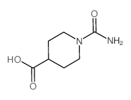 1-(氨基羰基)哌啶-4-羧酸结构式