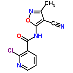 2-Chloro-N-(4-cyano-3-methyl-1,2-oxazol-5-yl)nicotinamide Structure