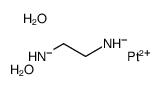 2-azanidylethylazanide,platinum(2+),dihydrate Structure