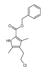 benzyl 4-(2-chloroethyl)-3,5-dimethyl-1H-pyrrole-2-carboxylate结构式