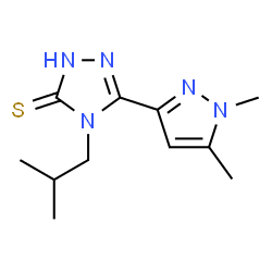 5-(1,5-DIMETHYL-1H-PYRAZOL-3-YL)-4-ISOBUTYL-4H-[1,2,4]TRIAZOLE-3-THIOL结构式
