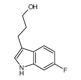 3-(6-fluoro-1H-indol-3-yl)propan-1-ol结构式
