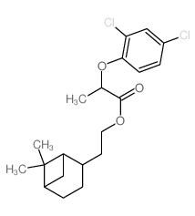 2-(6,6-dimethylnorpinan-2-yl)ethyl 2-(2,4-dichlorophenoxy)propanoate结构式