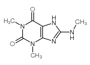 1H-Purine-2,6-dione,3,9-dihydro-1,3-dimethyl-8-(methylamino)-结构式