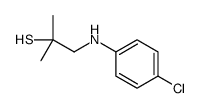 1-(4-chloroanilino)-2-methylpropane-2-thiol结构式