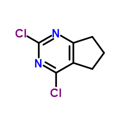 2,4-dichloro-6,7-dihydro-5h-cyclopentapyrimidine structure
