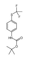 Carbamic acid, [4-[(1,1-difluoroethyl)thio]phenyl]-, 1,1-dimethylethyl ester (9CI)结构式