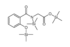 N-(Trimethylsilyl)-N-[2-(trimethylsiloxy)benzoyl]glycine trimethylsilyl ester Structure
