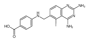 4-[(2,4-diamino-5-methyl-quinazolin-6-ylmethyl)-amino]-benzoic acid结构式