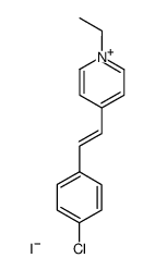 (E)-4-(4-chlorostyryl)-1-ethylpyridin-1-ium iodide Structure