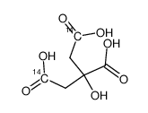 柠檬酸-1,5-14C结构式