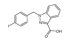 1-[(4-iodophenyl)methyl]indazole-3-carboxylic acid结构式