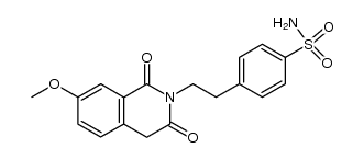 4-[2-(3,4-dihydro-7-methoxy-1,3-dioxo-2(1H)-isoquinolinyl)ethyl]benzenesulfonamide结构式