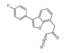 1-diazonio-3-[3-(4-fluorophenyl)-1-benzofuran-7-yl]prop-1-en-2-olate结构式