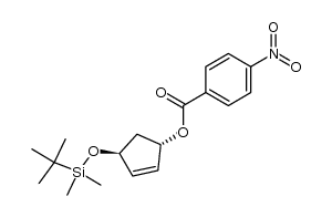 (1S,4S)-4-((tert-butyldimethylsilyl)oxy)cyclopent-2-en-1-yl 4-nitrobenzoate结构式