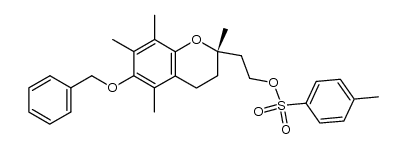 (S)-6-benzyloxy-2,5,7,8-tetramethylchroman-2-ethanol p-toluenesulfonate结构式