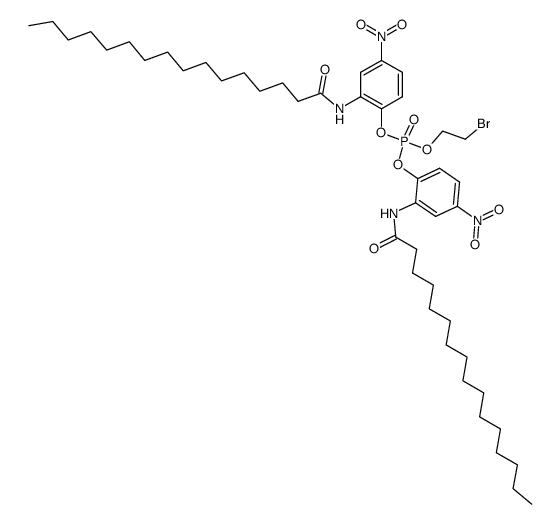 2'-(β-Bromethylphosphoryl)-bis-5'-nitrohexadecananilid结构式