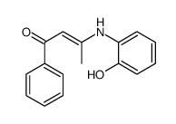 (E)-3-(2-hydroxyanilino)-1-phenylbut-2-en-1-one结构式