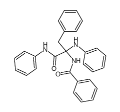 N-(2-Phenyl-1-phenylamino-1-phenylcarbamoyl-ethyl)-benzamide结构式