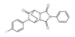 5,8-Ethano-1H-(1,2,4)triazolo(1,2-a)(1,2,4)triazine-1,3,7(2H,8H)-trione, 6-(4-fluorophenyl)dihydro-2-phenyl- Structure