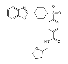 Benzamide, 4-[[4-(2-benzothiazolyl)-1-piperidinyl]sulfonyl]-N-[(tetrahydro-2-furanyl)methyl]- (9CI) structure