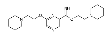 6-(2-piperidin-1-yl-ethoxy)-pyrazine-2-carboximidic acid 2-piperidin-1-yl-ethyl ester结构式