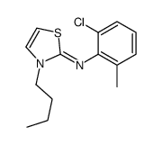 3-butyl-N-(2-chloro-6-methylphenyl)-1,3-thiazol-2-imine结构式