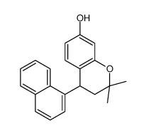 2,2-dimethyl-4-naphthalen-1-yl-3,4-dihydrochromen-7-ol结构式