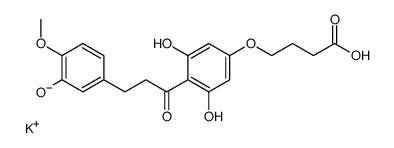 potassium,4-[3,5-dihydroxy-4-[3-(3-hydroxy-4-methoxyphenyl)propanoyl]phenoxy]butanoate Structure