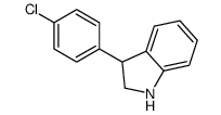 3-(4-chlorophenyl)-2,3-dihydro-1H-indole结构式