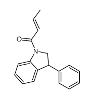 1-(3-phenyl-2,3-dihydroindol-1-yl)but-2-en-1-one结构式
