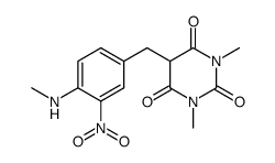 1,3-dimethyl-5-(4-methylamino-3-nitro-benzyl)-pyrimidine-2,4,6-trione Structure