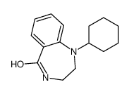 1-cyclohexyl-3,4-dihydro-2H-1,4-benzodiazepin-5-one结构式