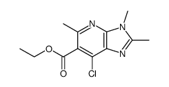 7-chloro-2,3,5-trimethyl-3H-imidazo[4,5-b]pyridine-6-carboxylic acid ethyl ester结构式