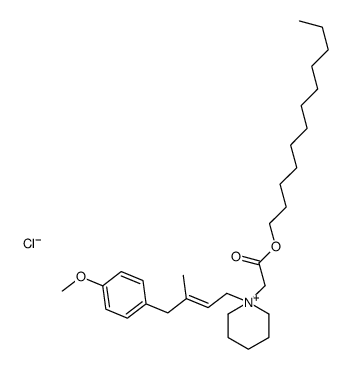 dodecyl 2-[1-[(E)-4-(4-methoxyphenyl)-3-methylbut-2-enyl]piperidin-1-ium-1-yl]acetate,chloride Structure