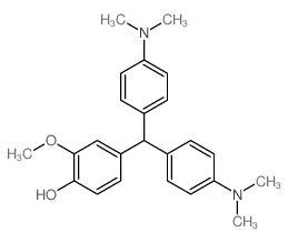 4-[bis(4-dimethylaminophenyl)methyl]-2-methoxy-phenol结构式