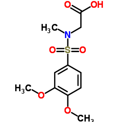 [(3,4-DIMETHOXY-BENZENESULFONYL)-METHYL-AMINO]-ACETIC ACID结构式