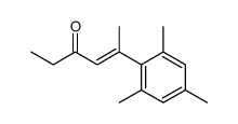 5-(2,4,6-trimethylphenyl)hex-4-en-3-one结构式