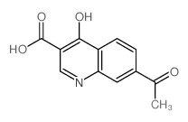 7-acetyl-4-oxo-1H-quinoline-3-carboxylic acid结构式