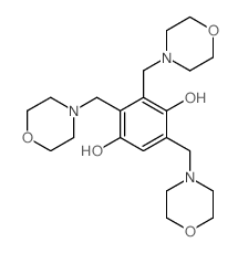 1,4-Benzenediol,2,3,5-tris(4-morpholinylmethyl)- Structure