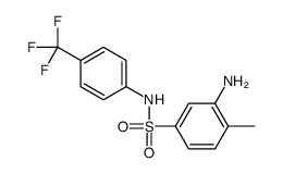 3-amino-4-methyl-N-[4-(trifluoromethyl)phenyl]benzenesulfonamide结构式