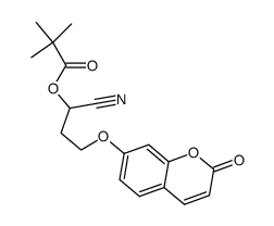 7-[(3-cyano-3-(pivaloyloxy)prop-1-yl)oxy]-2H-1-benzopyran-2-one Structure