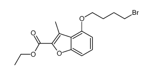 ethyl 4-(4-bromobutoxy)-3-methyl-1-benzofuran-2-carboxylate结构式